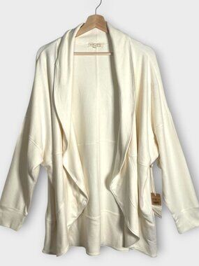 Escape by Habitat Cocoon Open Sweater Jacket LARGE Ivory Oversized NEW